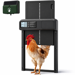 Stallwächter® Automatische Hühnerklappe – Solar, Aluminium, Raubtiersicher & Wetterfest
